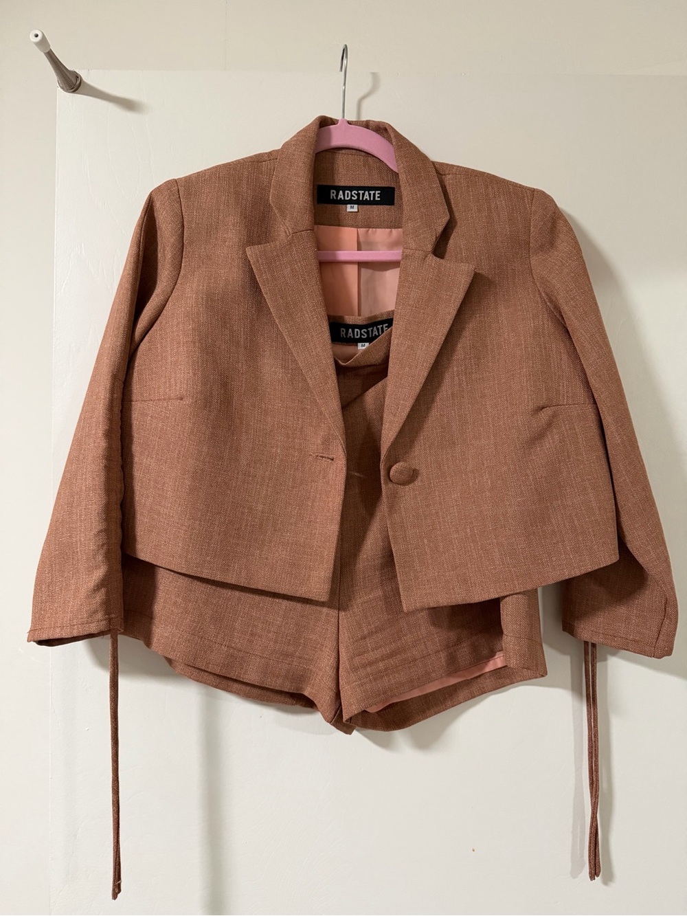 STATE Blazer & Matching Shorts Set - Rusty Peach